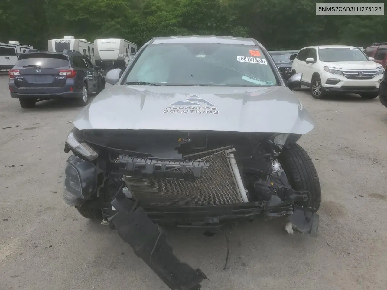 Auction sale of the 2020 Hyundai Santa Fe , vin: 5NMS2CAD3LH275128, lot number: 58137955