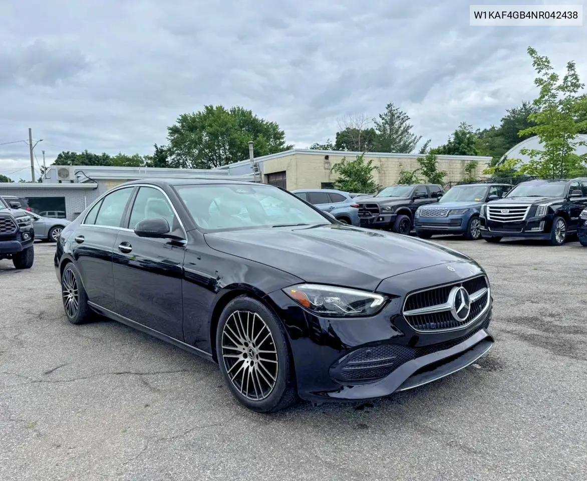 Auction sale of the 2022 Mercedes Benz C klasse , vin: W1KAF4GB4NR042438, lot number: 59127796