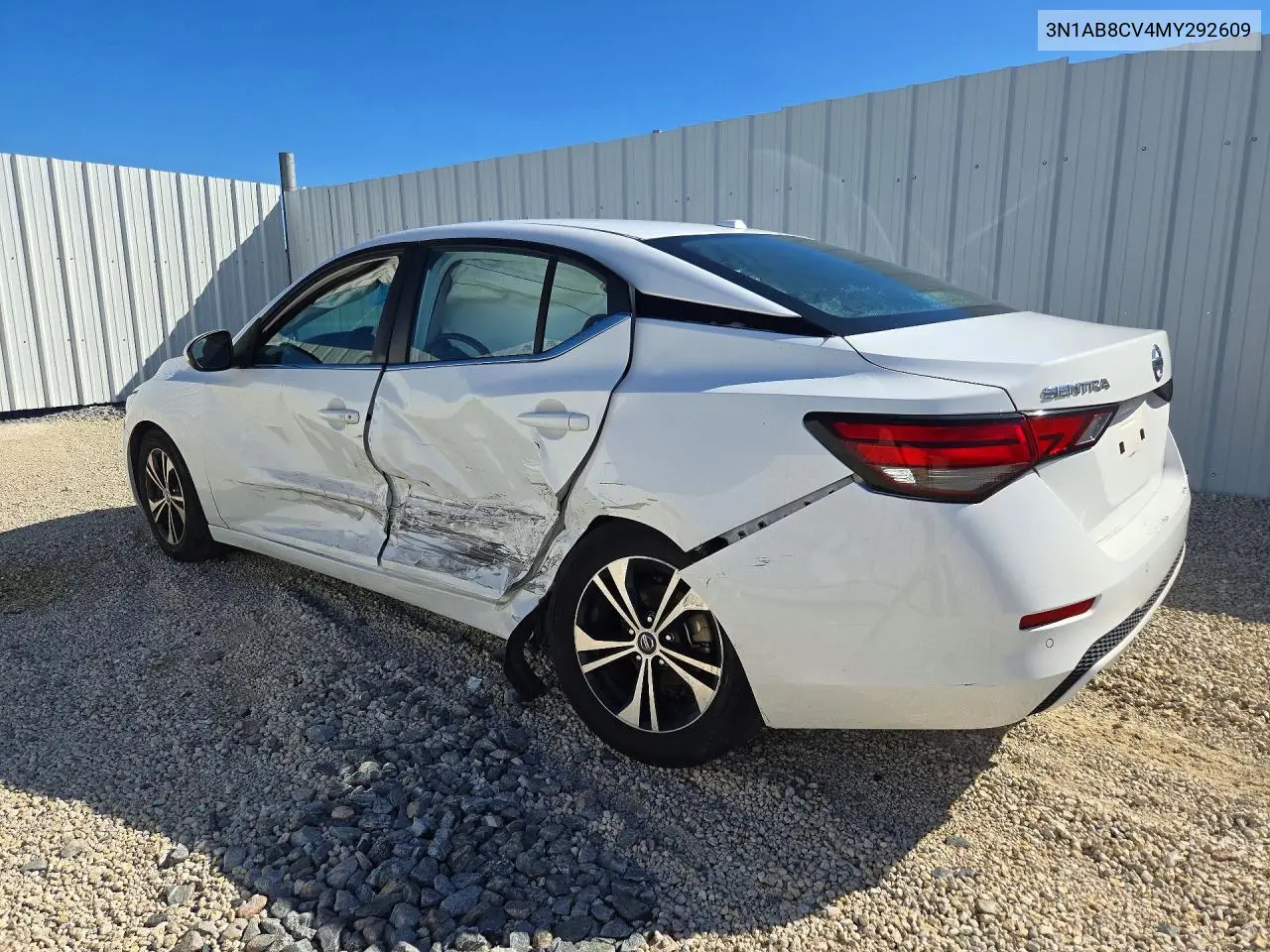 Auction sale of the 2021 Nissan Sentra , vin: 3N1AB8CV4MY292609, lot number: 70443966