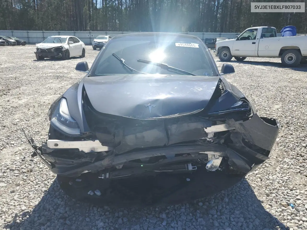 Auction sale of the 2020 Tesla Model 3 , vin: 5YJ3E1EBXLF807033, lot number: 49548665