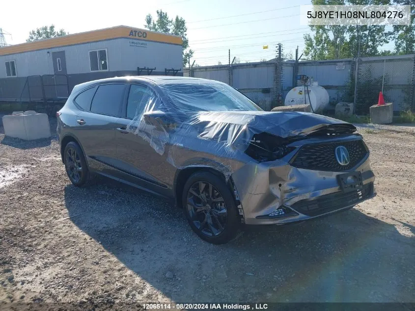 Auction sale of the 2022 Acura MDX , vin: 5J8YE1H08NL804276, lot number: 12065114