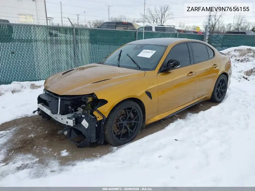 Auction sale of the 2022 Alfa Romeo Giulia , vin: ZARFAMEV9N7656155, lot number: 44309673