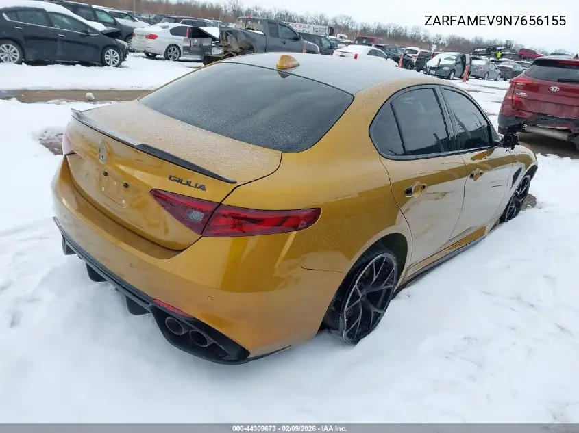 Auction sale of the 2022 Alfa Romeo Giulia , vin: ZARFAMEV9N7656155, lot number: 44309673