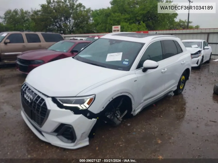 Auction sale of the 2024 Audi Q3 , vin: WA1DECF36R1034189, lot number: 39027127
