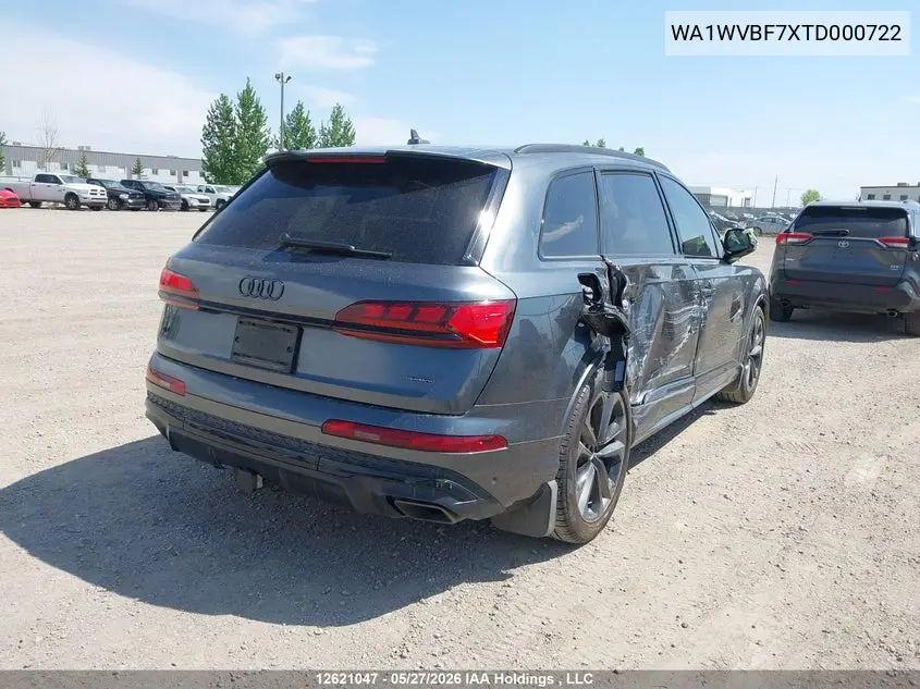 Auction sale of the 2026 Audi Q7 , vin: WA1WVBF7XTD000722, lot number: 12621047