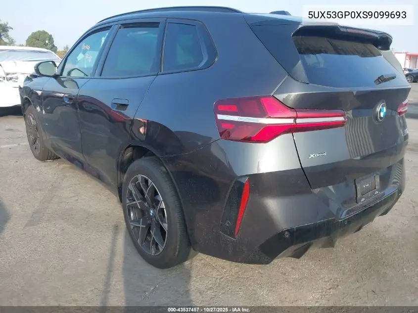 Auction sale of the 2025 BMW X3 , vin: 5UX53GP0XS9099693, lot number: 43537457