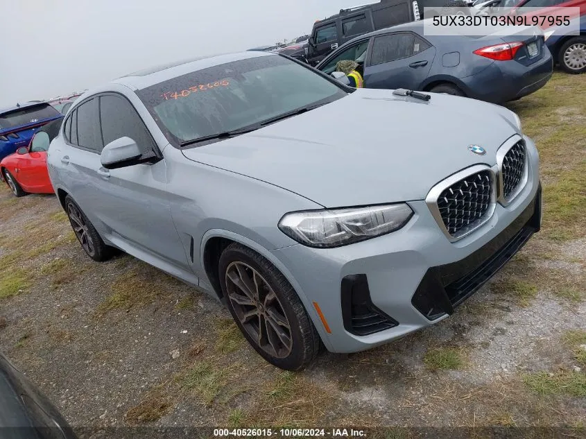 Auction sale of the 2022 BMW X4 , vin: 5UX33DT03N9L97955, lot number: 40526015