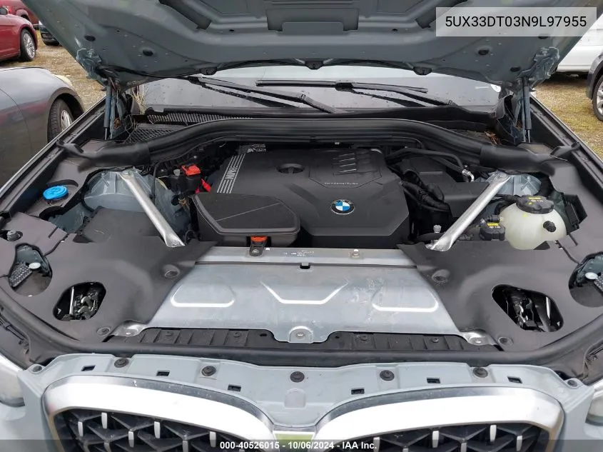 Auction sale of the 2022 BMW X4 , vin: 5UX33DT03N9L97955, lot number: 40526015