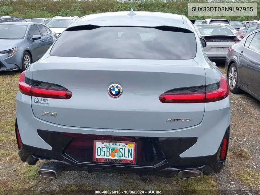 Auction sale of the 2022 BMW X4 , vin: 5UX33DT03N9L97955, lot number: 40526015