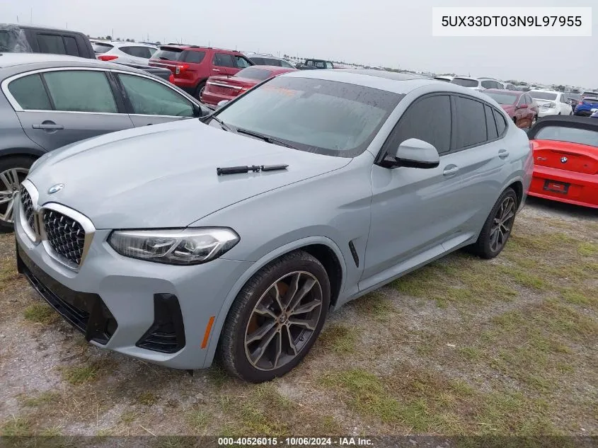 Auction sale of the 2022 BMW X4 , vin: 5UX33DT03N9L97955, lot number: 40526015
