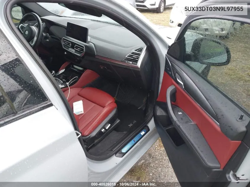 Auction sale of the 2022 BMW X4 , vin: 5UX33DT03N9L97955, lot number: 40526015