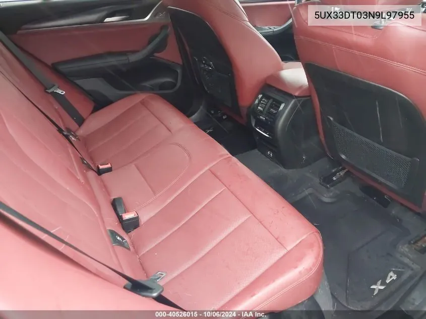 Auction sale of the 2022 BMW X4 , vin: 5UX33DT03N9L97955, lot number: 40526015