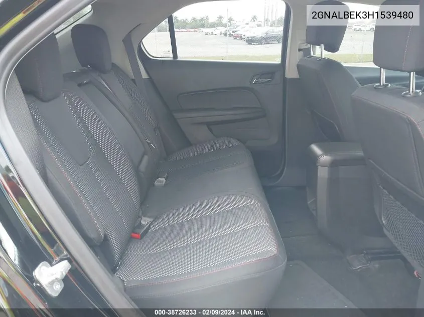 Auction sale of the 2017 Chevrolet Equinox , vin: 2GNALBEK3H1539480, lot number: 38726233