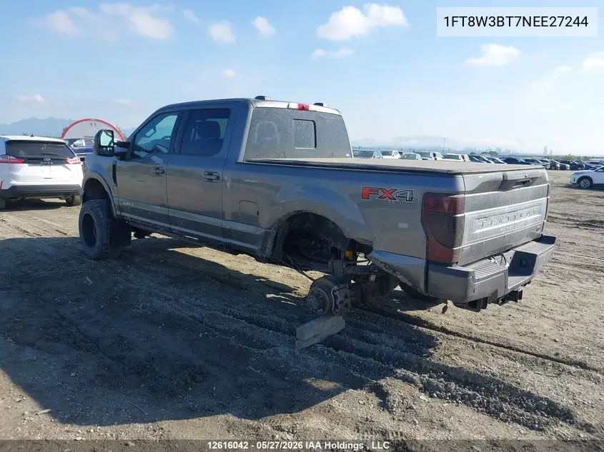 Auction sale of the 2022 Ford F350 , vin: 1FT8W3BT7NEE27244, lot number: 12616042