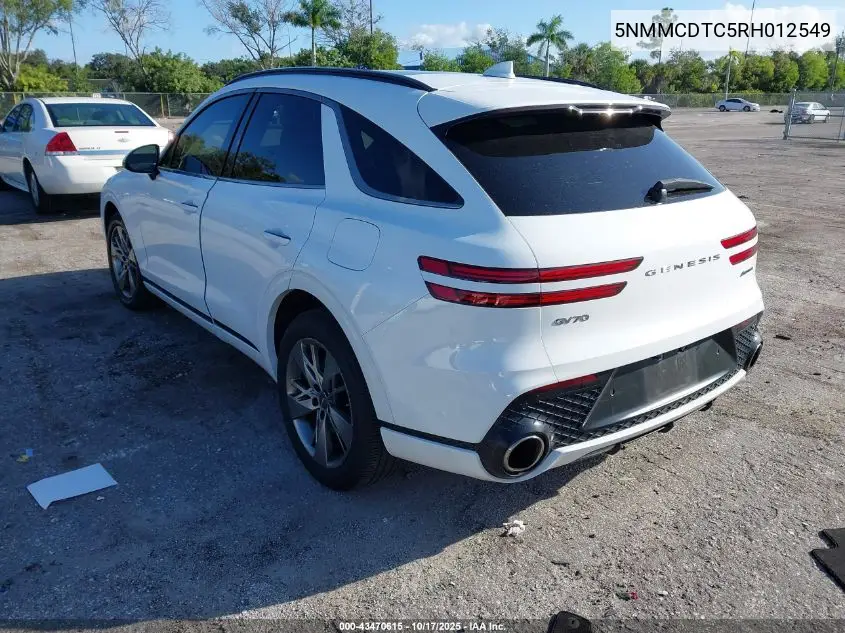 Auction sale of the 2024 Genesis GV70 , vin: 5NMMCDTC5RH012549, lot number: 43470615