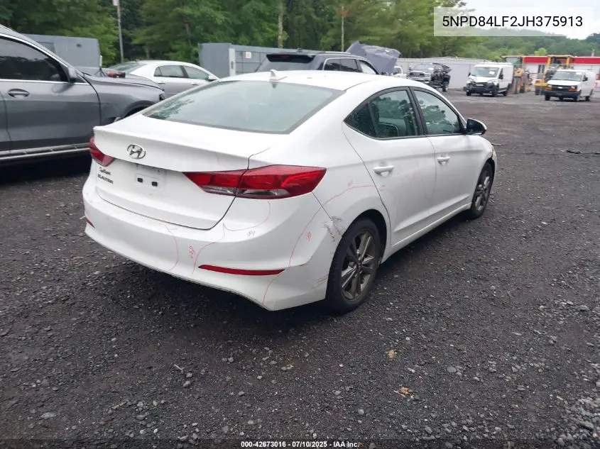 Auction sale of the 2018 Hyundai Elantra , vin: 5NPD84LF2JH375913, lot number: 42673016