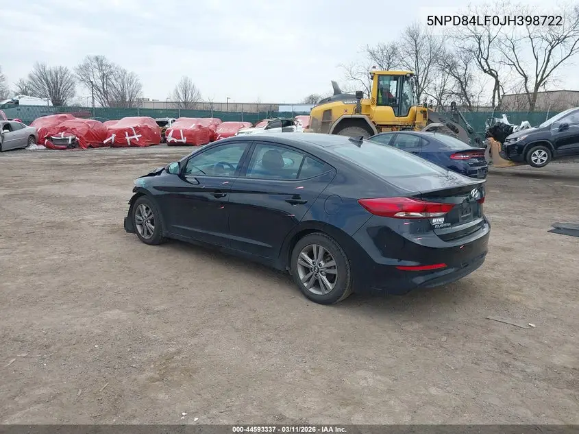 Auction sale of the 2018 Hyundai Elantra , vin: 5NPD84LF0JH398722, lot number: 44593337