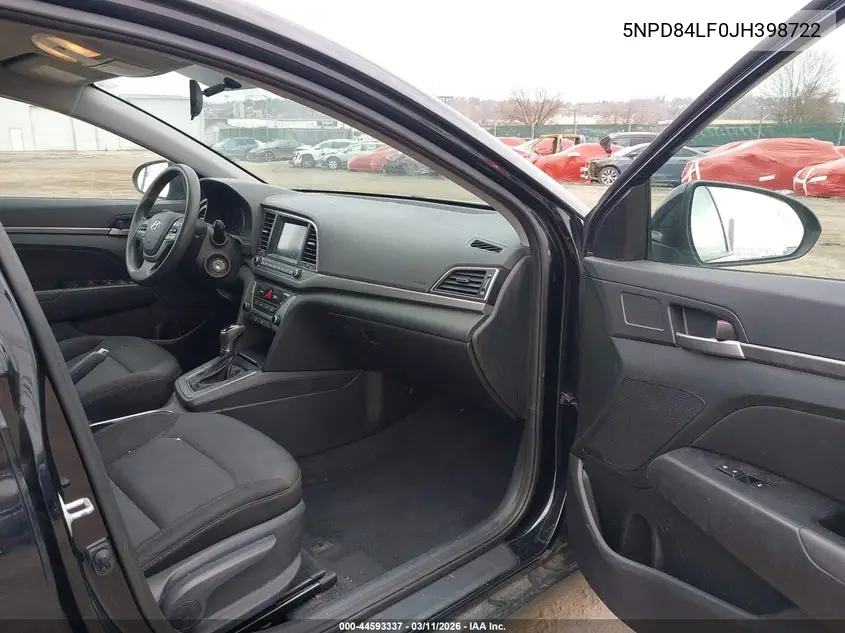 Auction sale of the 2018 Hyundai Elantra , vin: 5NPD84LF0JH398722, lot number: 44593337
