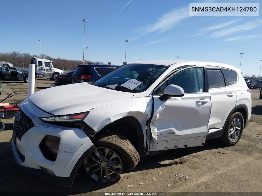 Auction sale of the 2019 Hyundai Santa Fe , vin: 5NMS3CAD4KH124780, lot number: 44572441