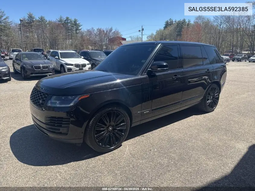 Auction sale of the 2020 Land Rover Range Rover , vin: SALGS5SE3LA592385, lot number: 42169724