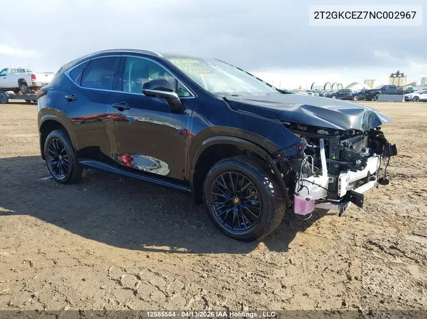 Auction sale of the 2022 Lexus NX , vin: 2T2GKCEZ7NC002967, lot number: 12585564