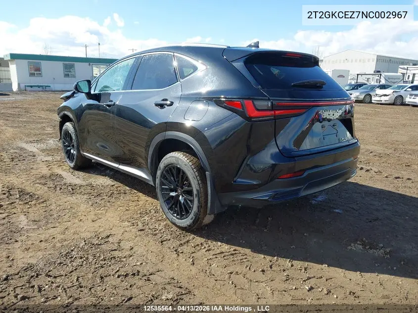 Auction sale of the 2022 Lexus NX , vin: 2T2GKCEZ7NC002967, lot number: 12585564