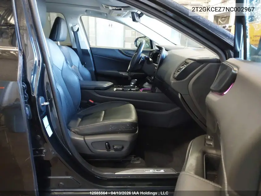 Auction sale of the 2022 Lexus NX , vin: 2T2GKCEZ7NC002967, lot number: 12585564