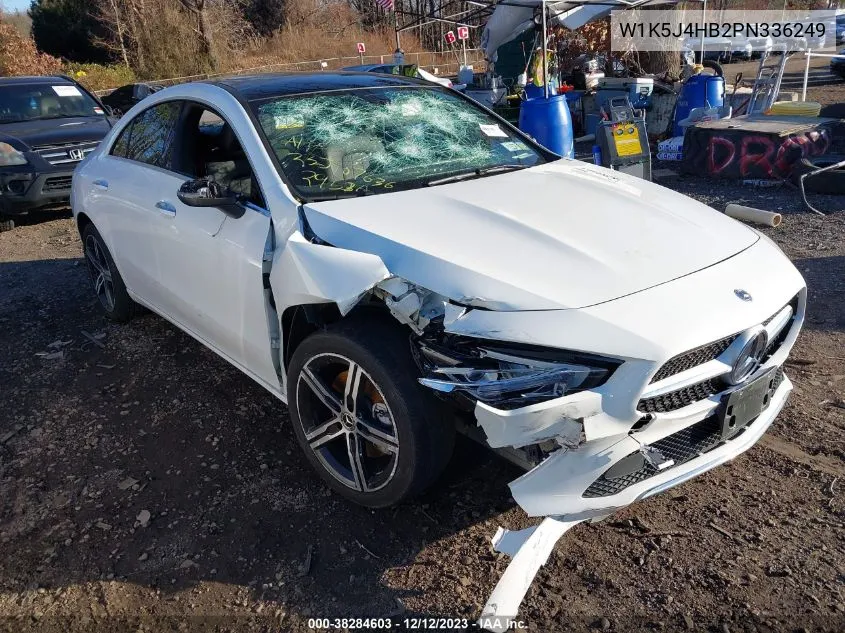 Auction sale of the 2023 Mercedes Benz CLA klasse , vin: W1K5J4HB2PN336249, lot number: 38284603