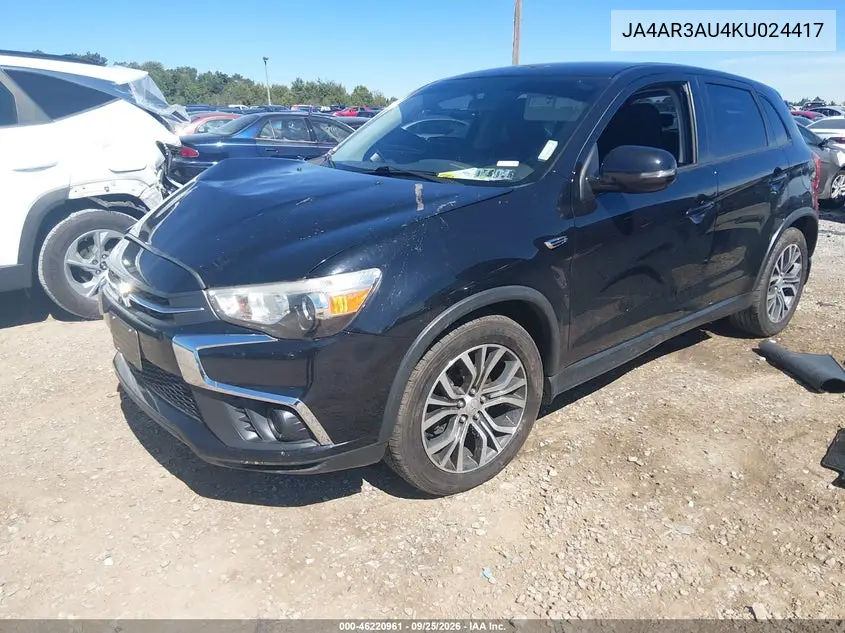 Auction sale of the 2019 Mitsubishi Outlander , vin: JA4AR3AU4KU024417, lot number: 46220961