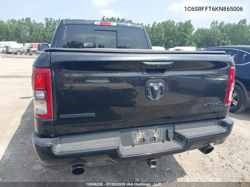 Auction sale of the 2019 RAM 1500 , vin: 1C6SRFFT6KN865006, lot number: 12658235