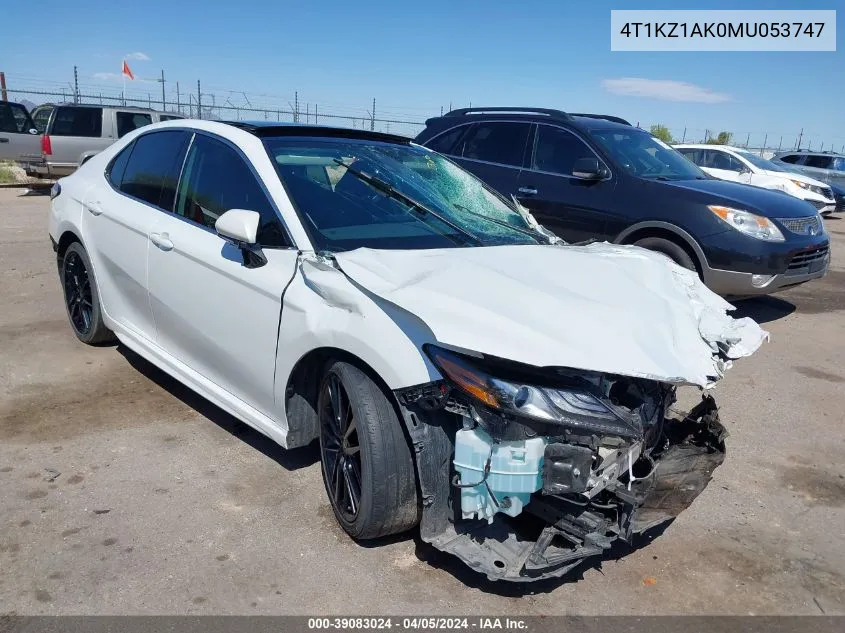 Auction sale of the 2021 Toyota Camry , vin: 4T1KZ1AK0MU053747, lot number: 39083024