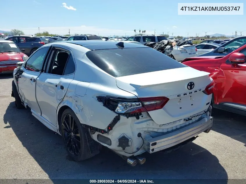 Auction sale of the 2021 Toyota Camry , vin: 4T1KZ1AK0MU053747, lot number: 39083024