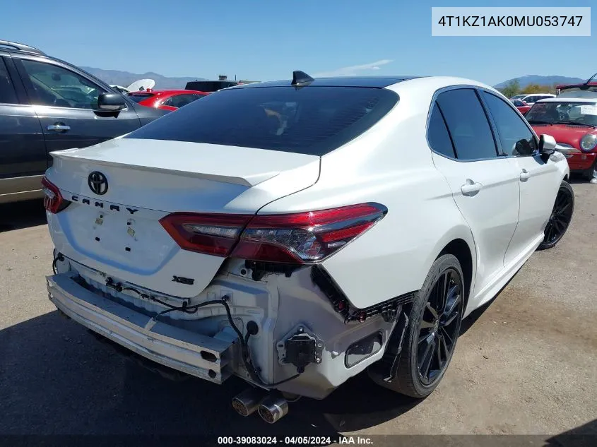 Auction sale of the 2021 Toyota Camry , vin: 4T1KZ1AK0MU053747, lot number: 39083024