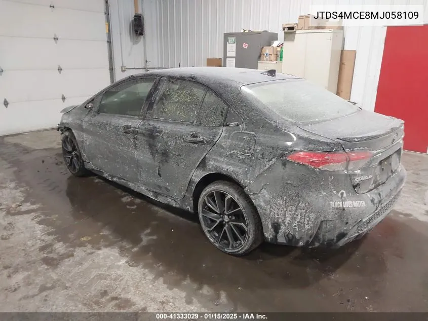 Auction sale of the 2021 Toyota Corolla , vin: JTDS4MCE8MJ058109, lot number: 41333029