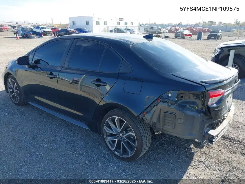 Auction sale of the 2022 Toyota Corolla , vin: 5YFS4MCE1NP109575, lot number: 41889417