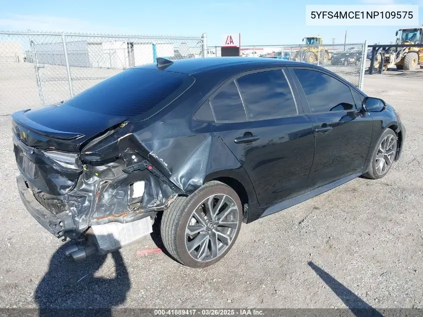 Auction sale of the 2022 Toyota Corolla , vin: 5YFS4MCE1NP109575, lot number: 41889417