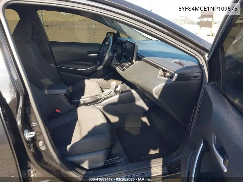 Auction sale of the 2022 Toyota Corolla , vin: 5YFS4MCE1NP109575, lot number: 41889417