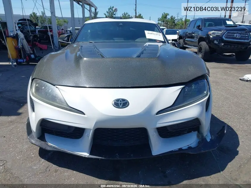 Auction sale of the 2020 Toyota Supra , vin: WZ1DB4C03LW023239, lot number: 46092254