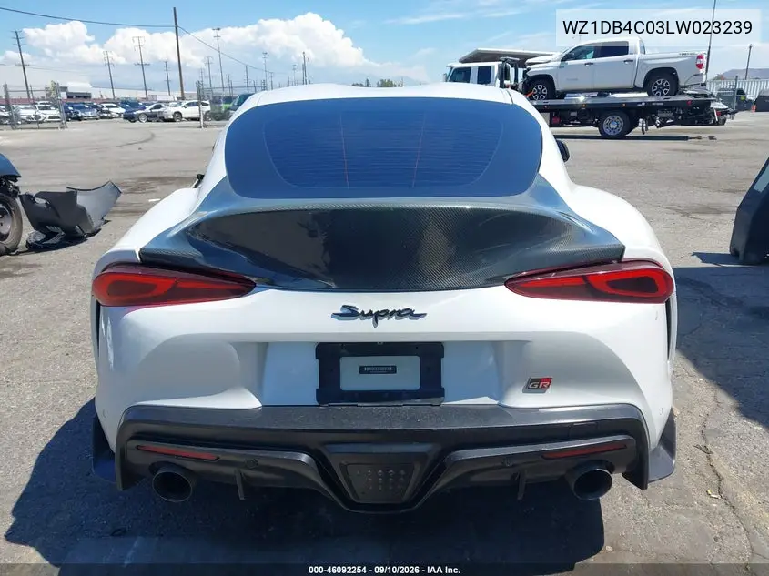 Auction sale of the 2020 Toyota Supra , vin: WZ1DB4C03LW023239, lot number: 46092254