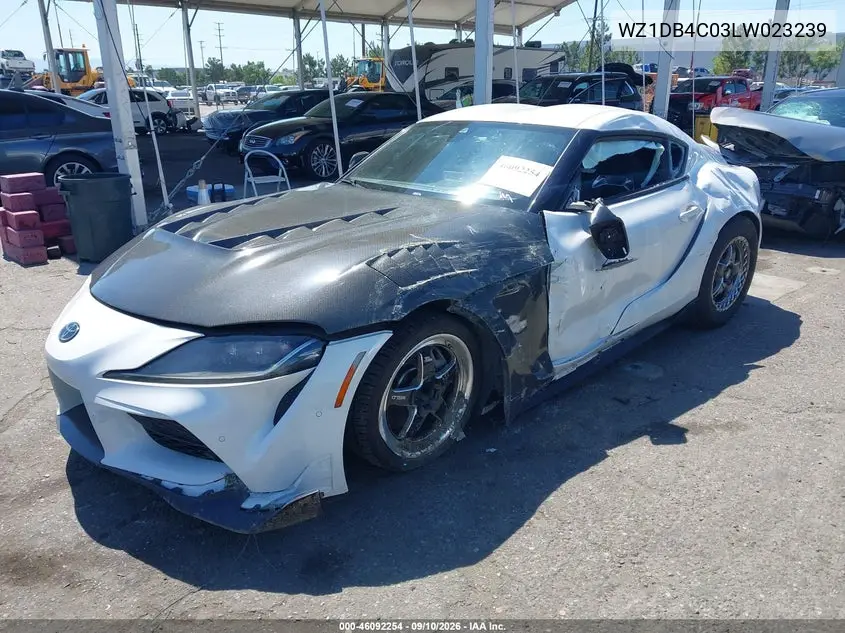 Auction sale of the 2020 Toyota Supra , vin: WZ1DB4C03LW023239, lot number: 46092254