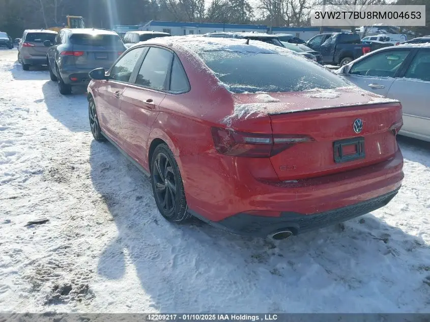 Auction sale of the 2024 Volkswagen Jetta , vin: 3VW2T7BU8RM004653, lot number: 12209217
